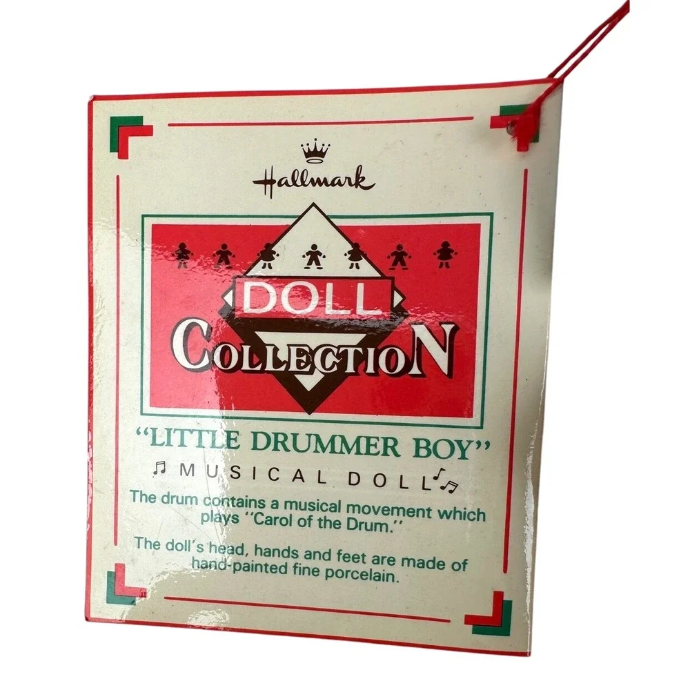 Hallmark Little Drummer Boy Porcelain Musical Doll 16